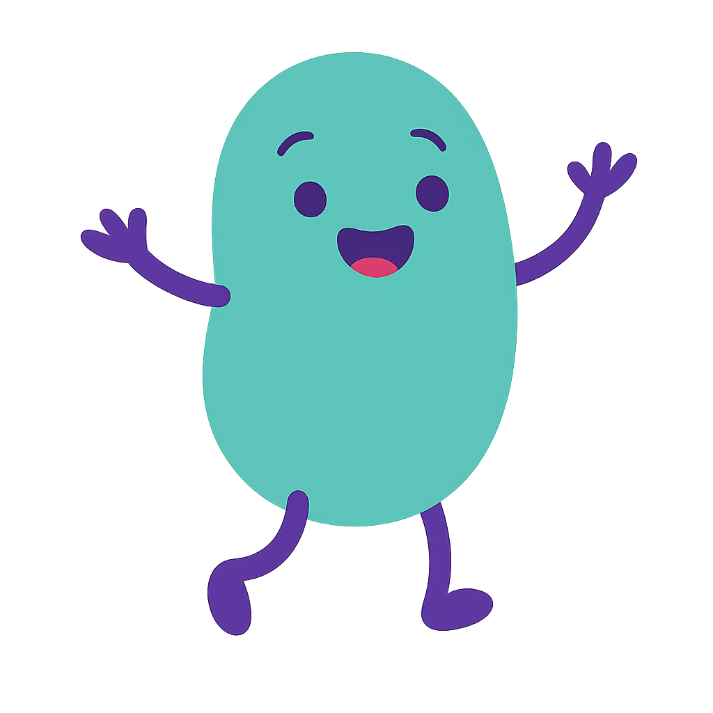 Little Bean waving